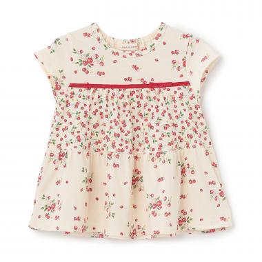 野イチゴティアードチュニック【オーガニック】【日本製】