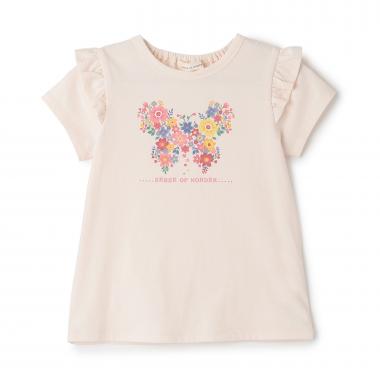 フラワーちょうちょプリント半袖Ｔシャツ