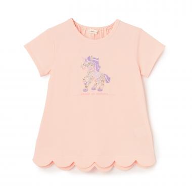 ユニコーンリバティアップリケTシャツ