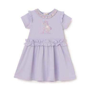 ユニコーンリバティアップリケワンピース