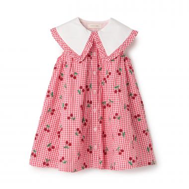 チェリー刺しゅうワンピース