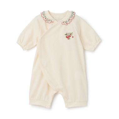 オーガニック野イチゴ刺しゅうNEWBORNウェア