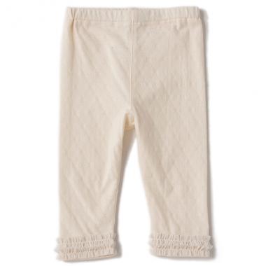 オーガニックコットン 裾チュールフリルレギンス【日本製】