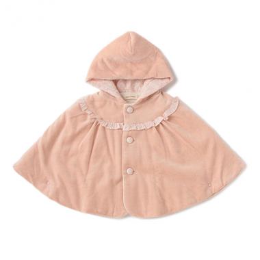 オーガニックコットン ベロアGirlsマント【日本製】