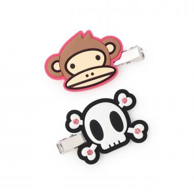 前髪クリップ【ベリエちゃん】【クランベリエちゃん】【ちびゾー】