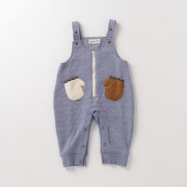 ニットキルトサロペット