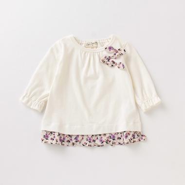 7分丈袖リボンTEE