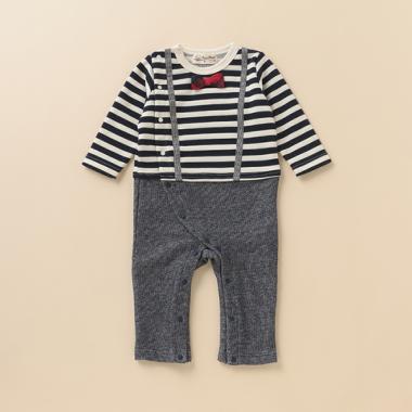 裏毛 サスペンダーカバーオール