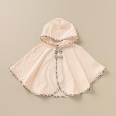 小花柄パイピングUVカットケープ