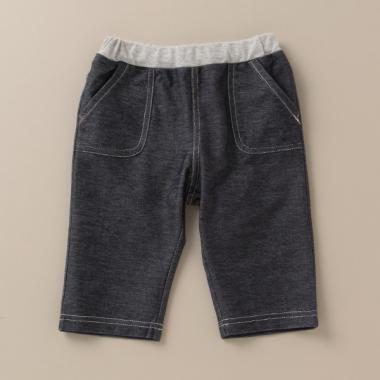 ニットデニム7分丈パンツ