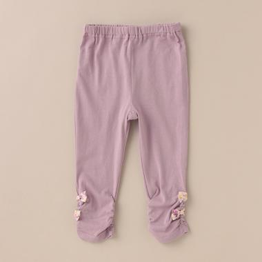 小花柄リボン9分丈レギンス