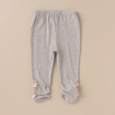 小花柄リボン9分丈レギンス