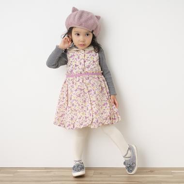 小花柄ワンピース