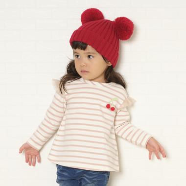 さくらんぼモチーフプルオーバー