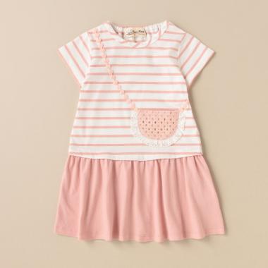 ポシェット半袖ワンピース