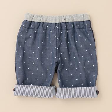 星柄ダンガリーハーフパンツ