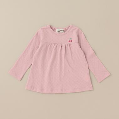 cherry刺しゅう長袖Tシャツ