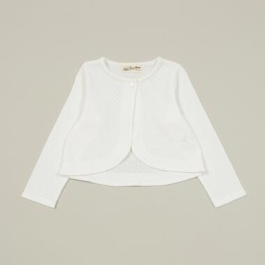 パターンメッシュ長袖ボレロ