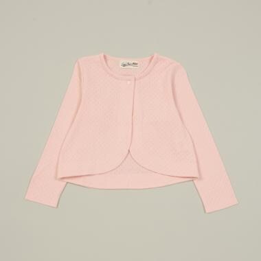 パターンメッシュ長袖ボレロ