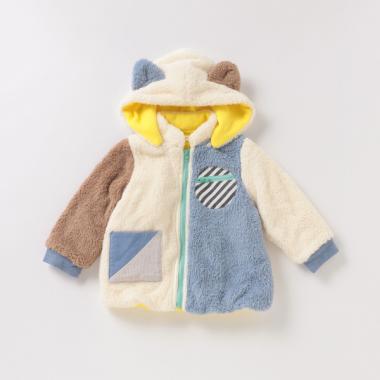 裏フリース ねこ切替ボアブルゾン