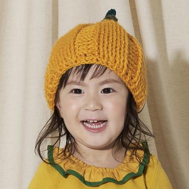 カボチャニット帽子