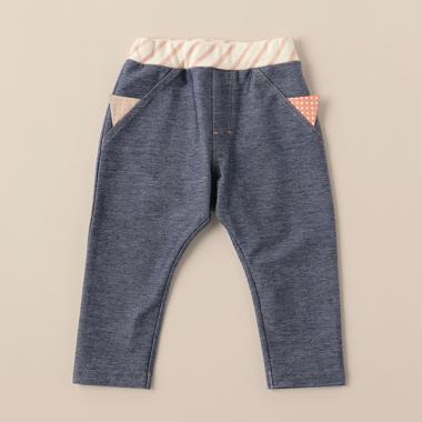 ねこ耳ニットデニムフル丈パンツ