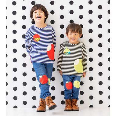 りんごニットデニムパンツ