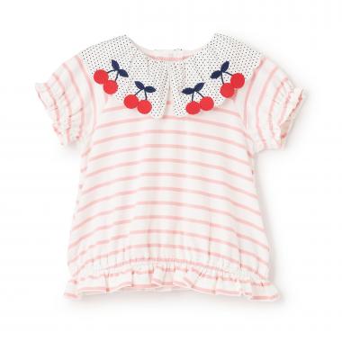 さくらんぼ衿Tシャツ