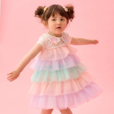 アイス衿チュールワンピース