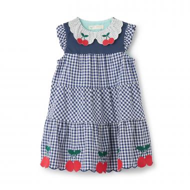 さくらんぼチェックワンピース
