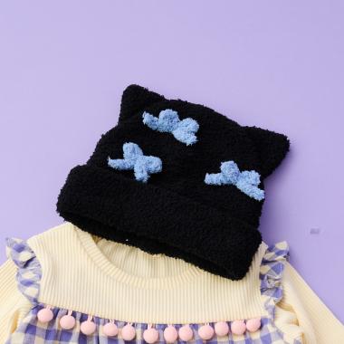 ネコ耳リボン帽子