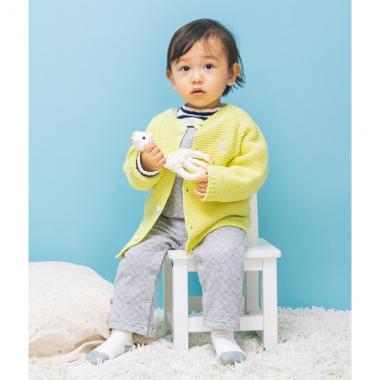 ガーター編みカーディガン【日本製】