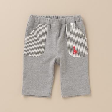 ストライプポケット7分丈パンツ【日本製】