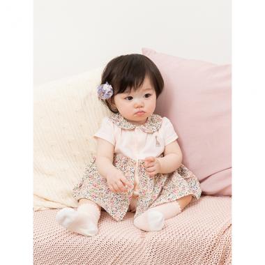 小花柄ショートオール【日本製】