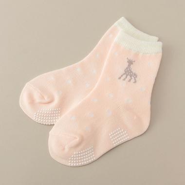 はき口ラインドットソックス 【日本製】