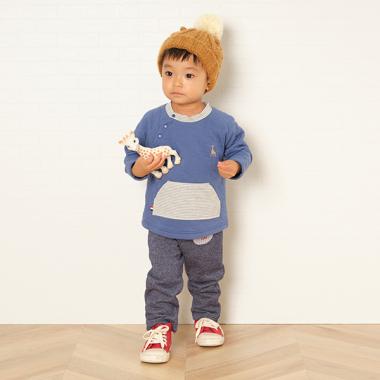 裏毛デニムロングパンツ【日本製】