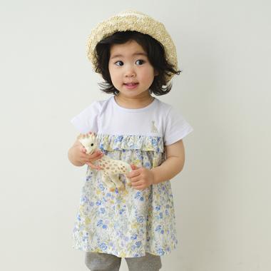 ボタニカルフラワーチュニック【日本製】