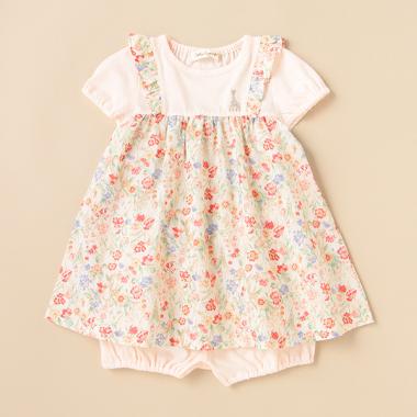 ボタニカルフラワーワンピーススーツ【日本製】