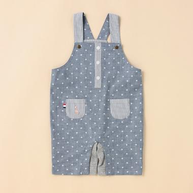 スター柄ダンガリーサロペット【日本製】