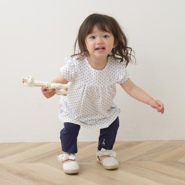 花柄天竺半袖Tシャツ【日本製】