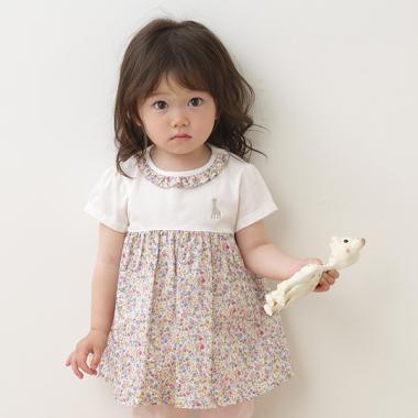 小花柄ローンチュニック【日本製】