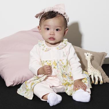 花柄スカートつきカバーオール【日本製】