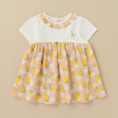 ミモザ柄チュニック【日本製】