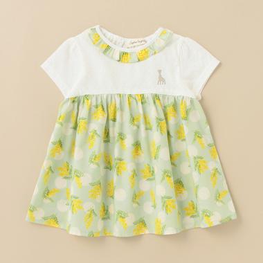 ミモザ柄チュニック【日本製】