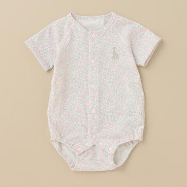 花柄プリントボディスーツ【日本製】