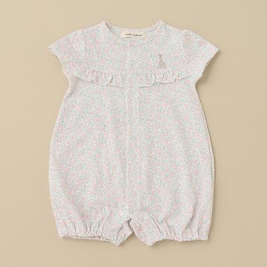 花柄プリントショートオール【日本製】