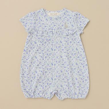 花柄プリントショートオール【日本製】