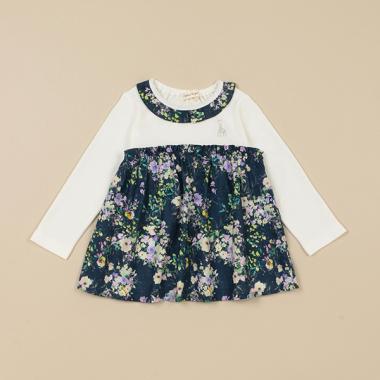 ブライトスムース花柄チュニック【日本製】