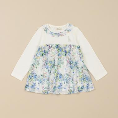 ブライトスムース花柄チュニック【日本製】