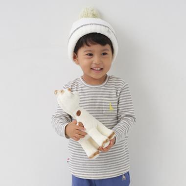 ハーフ接結ボーダー長袖Tシャツ【日本製】